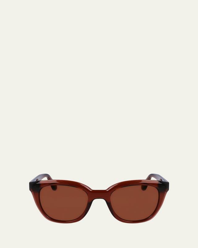 Logo Plastic Cat-Eye Sunglasses